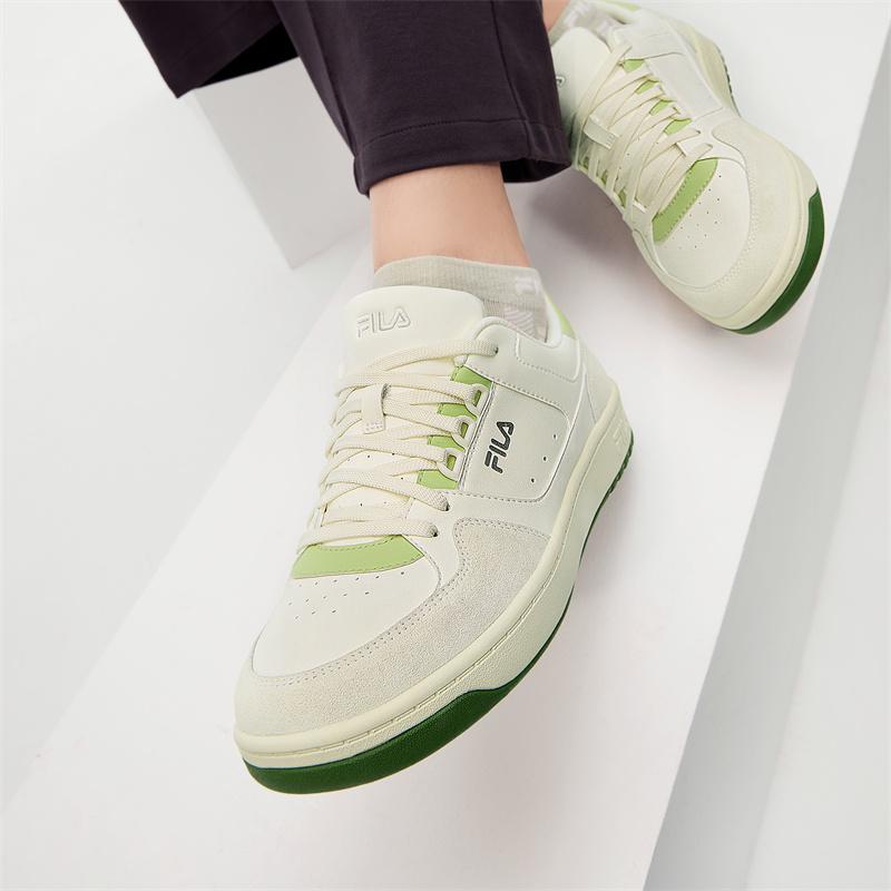 Fila Targa Versatile Fresh College Style Fashion Durable Low-Top Sneakers Women Sneakers White Green F12W432204FGL