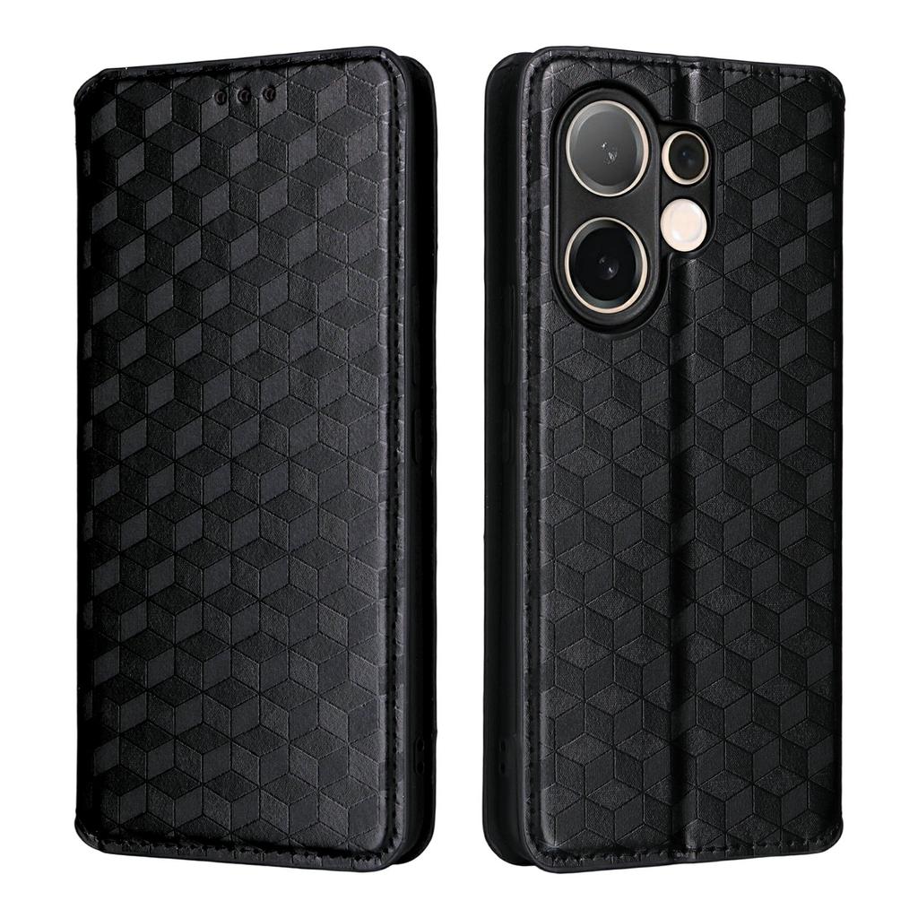 For vivo V60 5G Case Wallet Rhombus Imprinted Leather Phone Cover