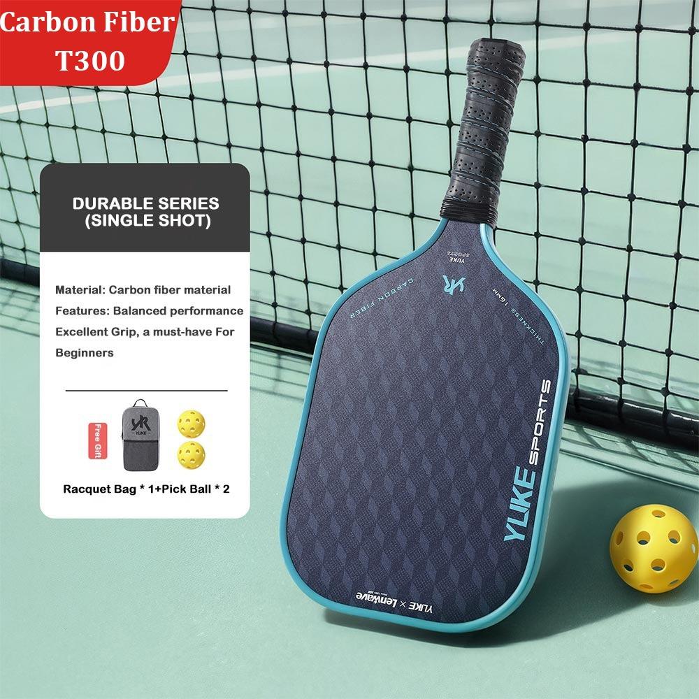 

Carbon Fiber Pickleball Paddles 16MM Pickle Ball Paddle Set Pickleball Supplies for Adults Kids зелений