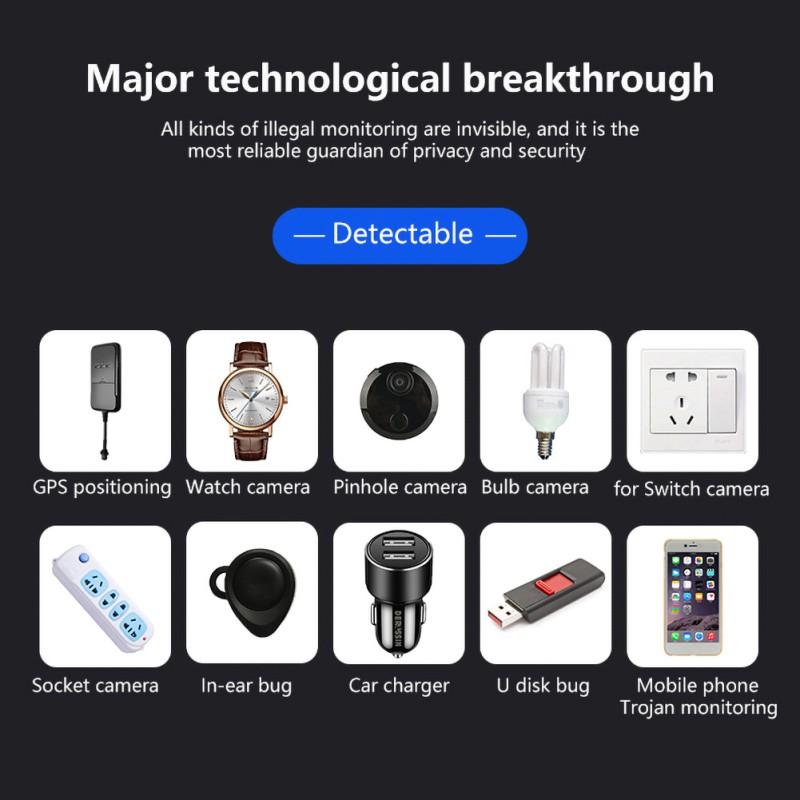 T1 Spy Gadgets Hidden Camera Detector RF GSM Signal Wireless Lens Laser Detection Wiretapping GPS Tracker Sound Mini Bug Finder