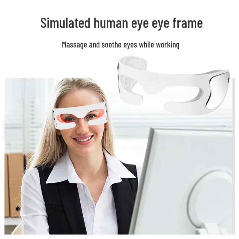 Portable Rechargeable Eye Massager with Red Light Therapy for Eye Care