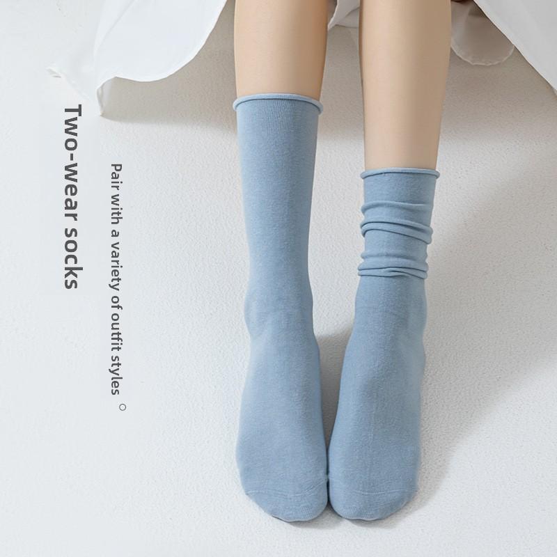 5 Pairs Pile Socks Women's Boneless Mid-tube Loose Month Socks Summer Women's Socks Breathable Stockings