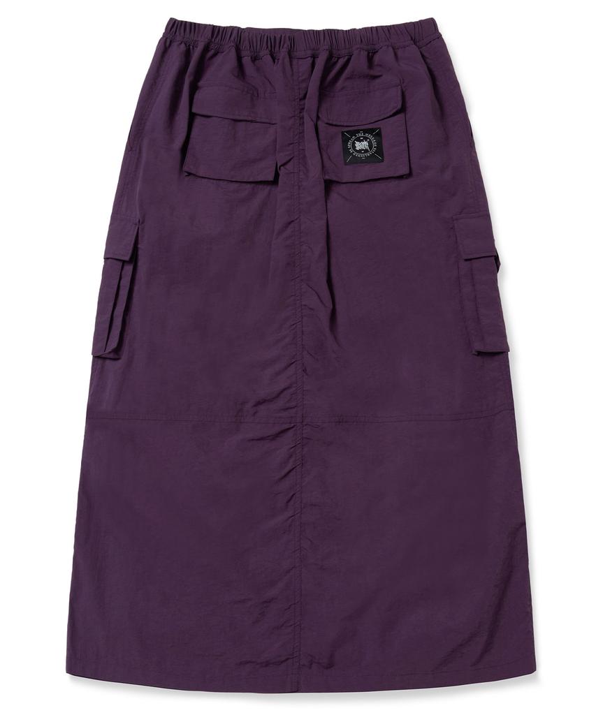 Brown Bless W Tag Puckering Nylon Skirts - Purple