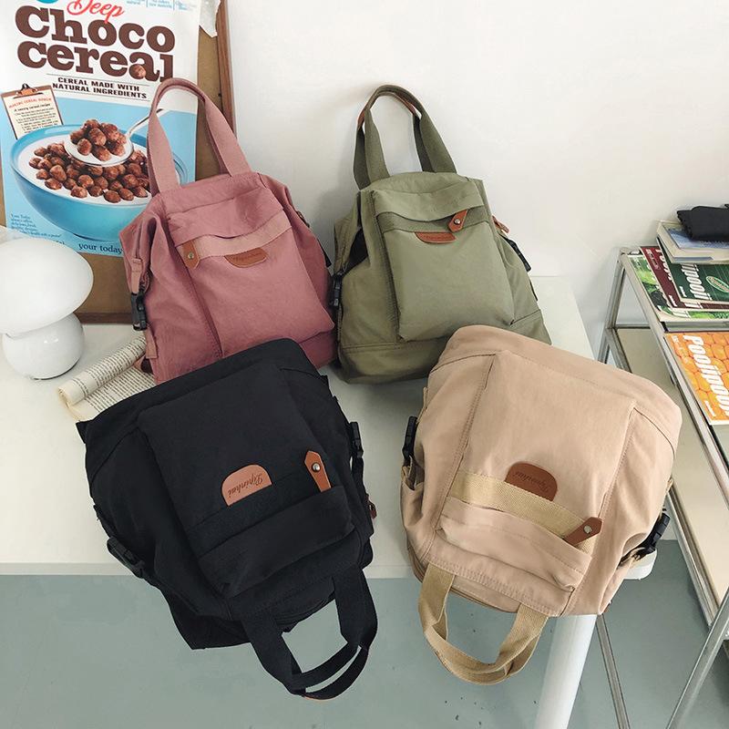 Japanese Retro Canvas Backpack for Women New Fashion Schoolbag for College Students Korean High School Backpack