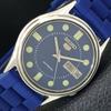 AUTOMATIC VINTAGE SEIKO 5 JAPAN 7009A MENS BLUE COLOR DIAL WRIST WATCH A702507-1 R126-a702507