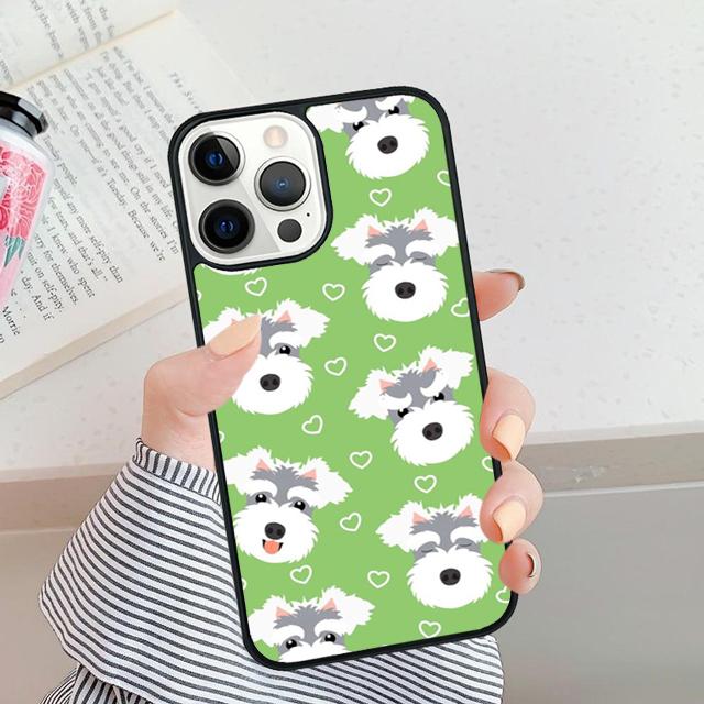 Cute Pet Dog Miniature Schnauzer phone Case For iPhone 17 Air 16 15 14 Plus apple 16 11 12 13 Pro Max coque