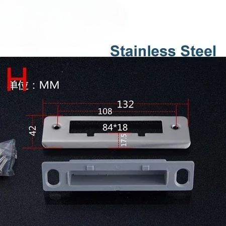 Door Lock Plate Clip Stainless Steel for Gate Home Bedroom Bathroom Door Hardware HA1021 H