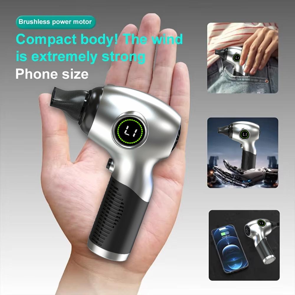 990000RPM Turbo Jet Blower Powerful Air Blower Brushless Turbo Fan Wind Speed 60m/s 8000mAh strong breeze Cordless Air Duster