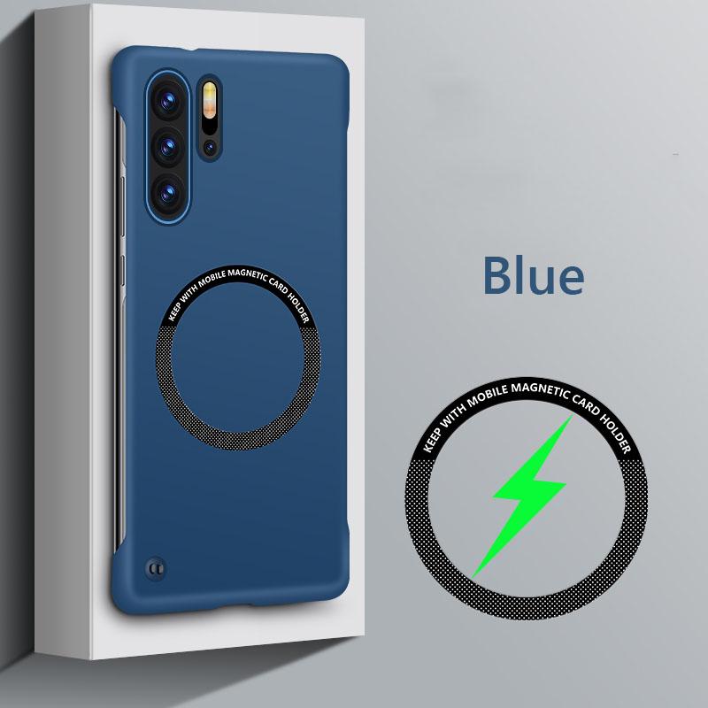 Bezrámečkový magnetický pro Magsafe Slim Case pro Huawei P30 Pro P40 P50 Pro P30Pro 5G bezdrátové nabíjení pevný zadní kryt
