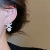 Crystal Starfish Pearl Stud Earrings Ocean Style Starfish Starfish Ear Studs  Ladies