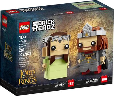 LEGO BrickHeadz Aragorn & Arwen 40632, Ages 10 and Up