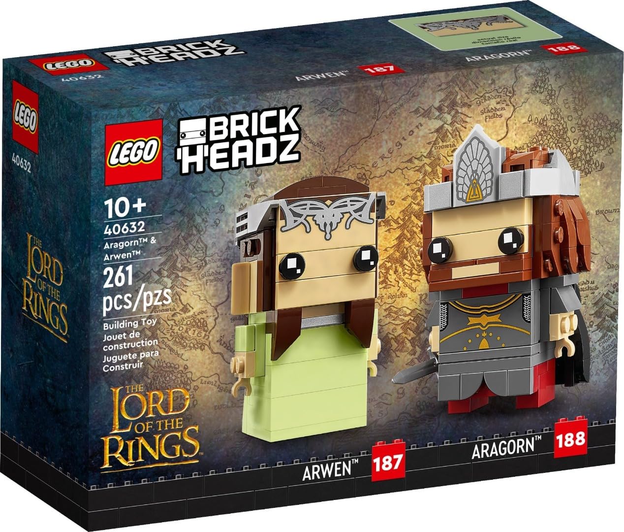 

LEGO BrickHeadz Aragorn & Arwen 40632, ages 10 and up