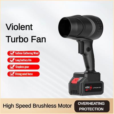 800W Brushless High Power Violent Turbo Fan Rechargeable Dust Removal Hair Dryer Portable Leaf Blowing Machine