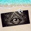 Freemason Illuminati Anime Bath Towel Microfiber Soft Water Absorbing Breathable For Girl Kids Decorative Cartoon Beach Towel