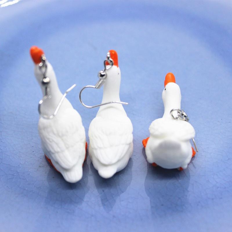 Lustige Ente Ohrringe süße weiße Gans Schmuck Ornamente Frauen Mode Persönlichkeit Geschenke