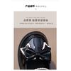 Girls' black single shoes, new spring and autumn princess shoes, leather shoes with soft soles for school performances, Korean-style children's shoes