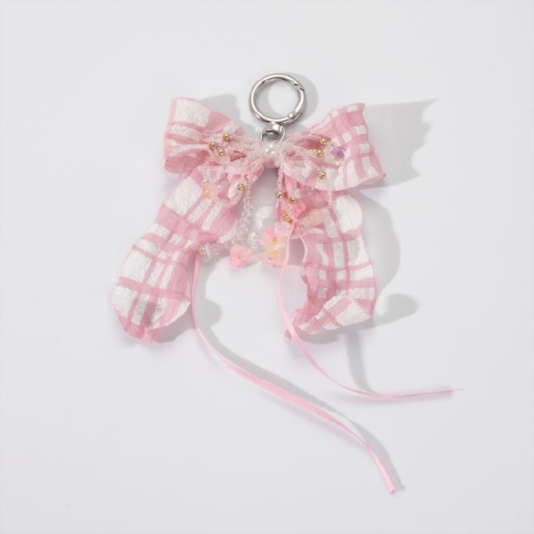Pearls Bows Keychain Bag Charms Car Keyrings Bag Charms Accessories for Purse Backpack Decorations Valentines Day Gifts