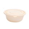 Homeglen Corn Starch Disposable Round Lunch Boxes with Lids