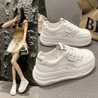 Qianqian Protagonist Summer New Ins Student Thick-soled Heightening Mesh Breathable Casual Shoes