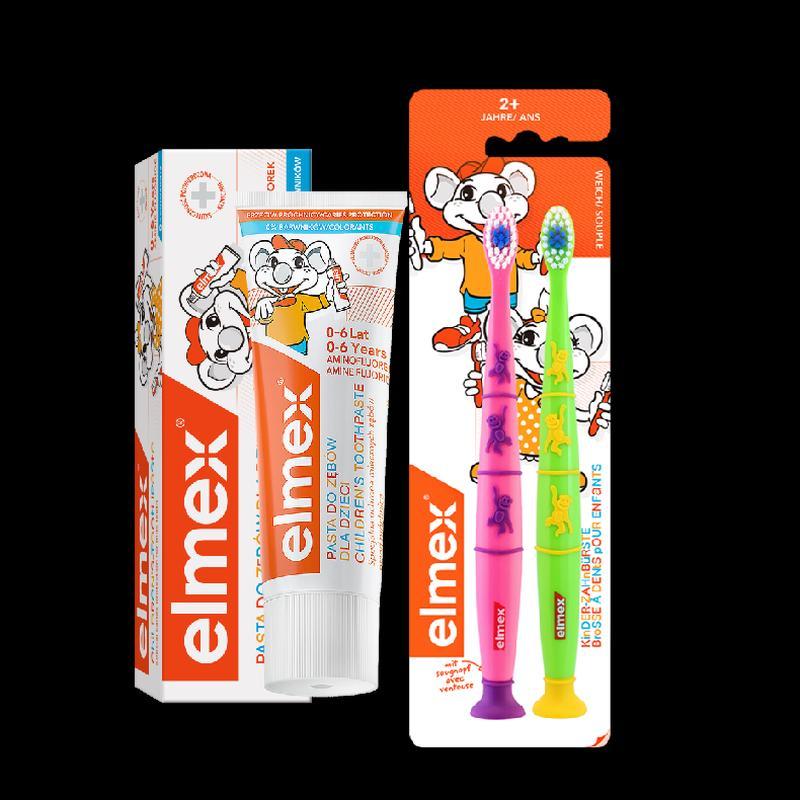

Elmex Children s Anti-Cavity Toothpaste (0-6 Years) & 2 Toothbrushes