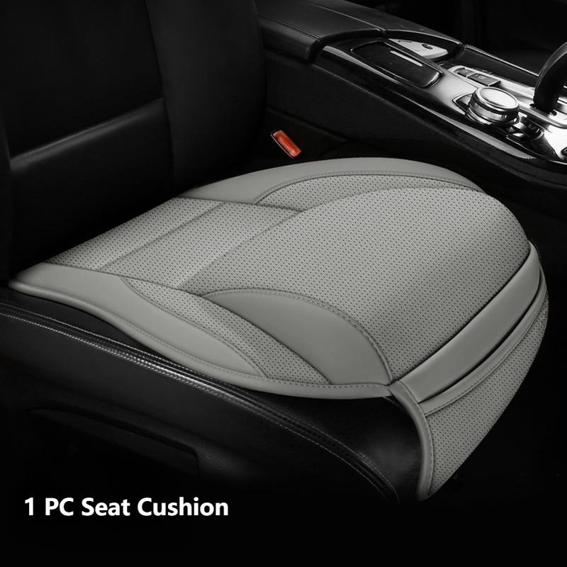 

Ergonomic Car Seat Cushion with Lumbar Support Breathable PU Perforated Leather, Universal Fit for Cars, SUVs & Trucks Artificial Leather&Four Seasons
