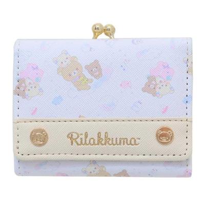 Sanrio Leopard Print Wallet with Rilakkuma Design Three-Leather