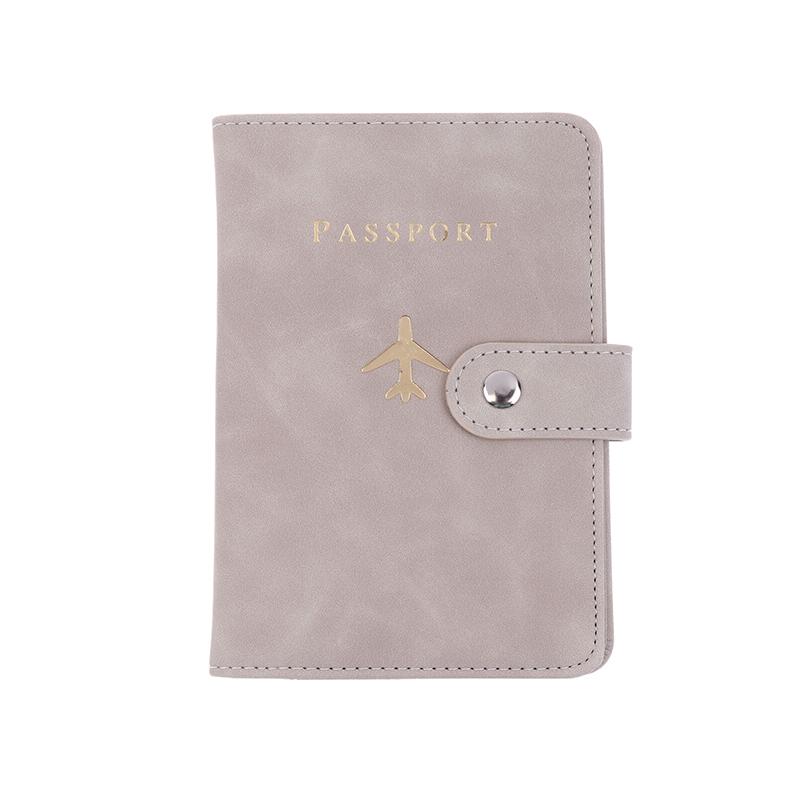 1Pc Id Holder With Airplane Clasp Pu Leather Travel Passport Cover Multiple Card Slots Passport Holder Unisex Travel Organizer