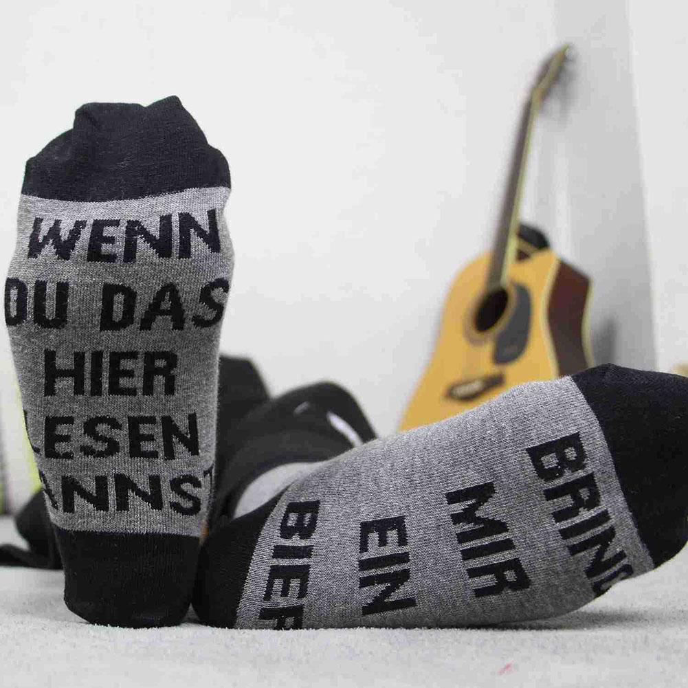 1 Pair BRING MIR EIN BIER I LOVE U Socks Novelty Cotton Socks Funny Socks