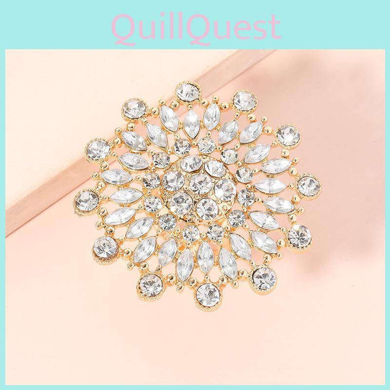 Vintageinspired Adjustable Stylish Alloy Ring With Gorgeous Sunflower Accent For Women