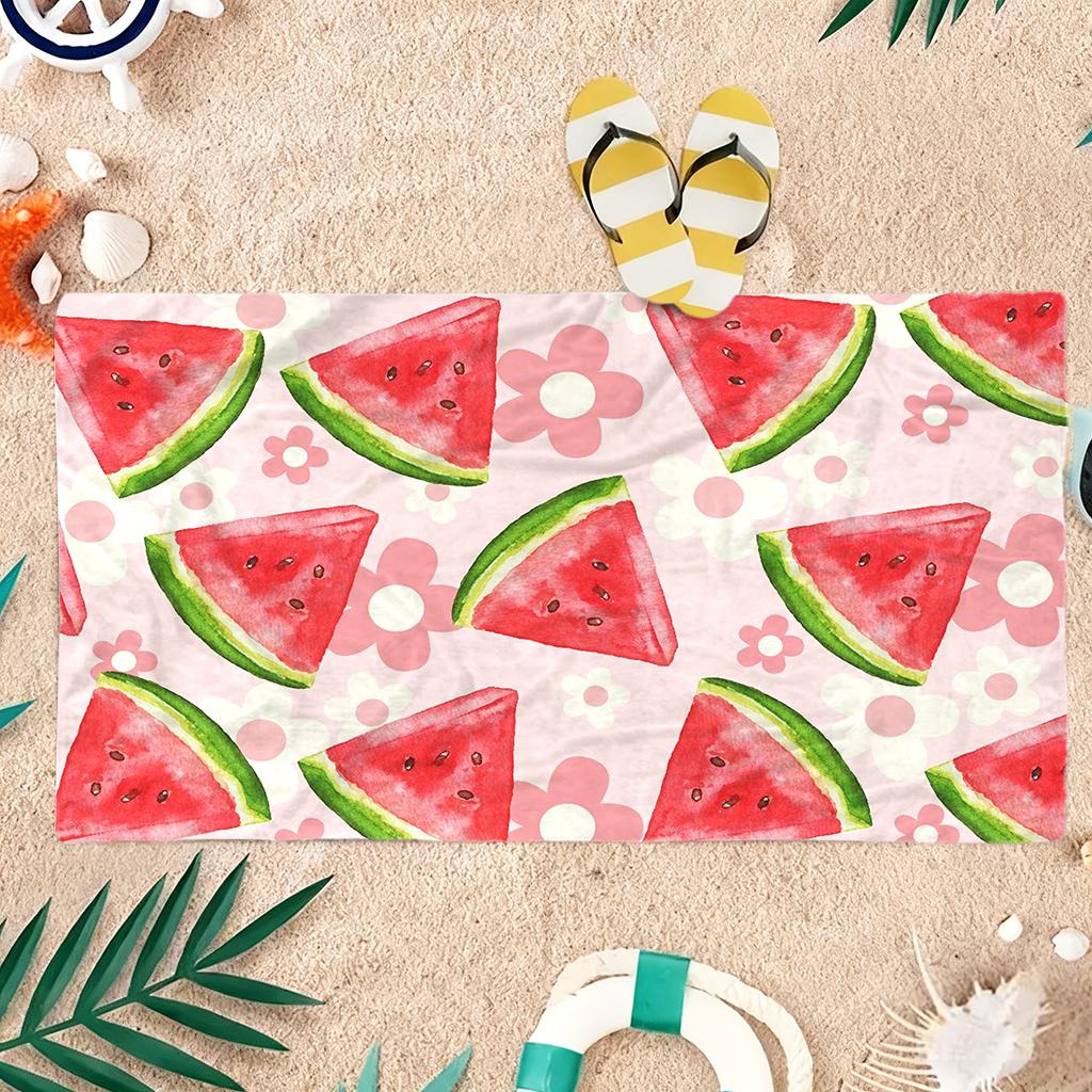 1pc Watermelon Beach Towel Swimming Quick-drying and Super Absorbent Suitable for Beach Vacation Pool Summer Gift for Friends
