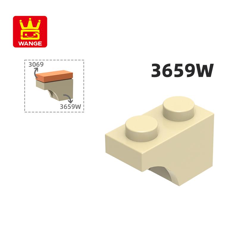 166Pcs/lot 3659W 1x2 Half Arch Construction Block Moc Colour Accessories Works With featuring Brick DO IT YOURSELF Children's Toy Assembly Gift Idea