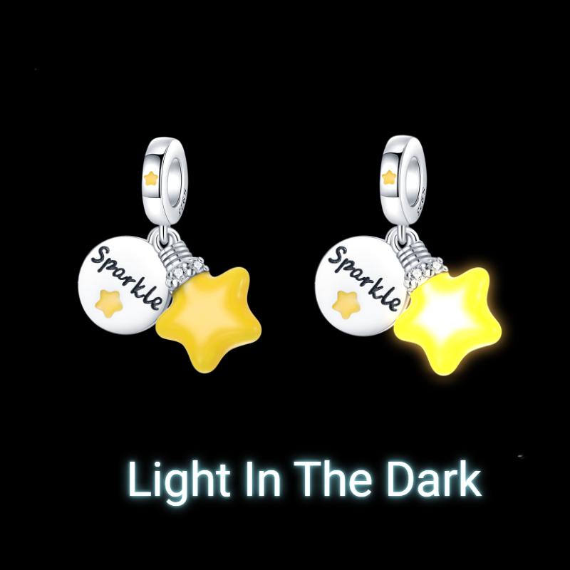 Copper Glow In The Dark Firefly Dangle Charms Fit Original Brand Bracelet And Necklace Jewelry Making Gift