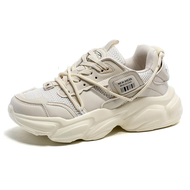 INS Hot Sales Chunky Sneakers Women Thick Sole Jogging Sports Shoes Men Mesh Breathable Platform Dads Shoes Male Walking Shoes
