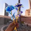 10pcs Artificial Gold Foil Rose Flower Full Blossom Presents, Romantic Gift for Her, Creative Thanksgiving Mother's Day Valentine's Day Women's Gift