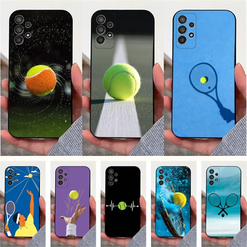 Tennis Sport Phone For Samsung S22,S25,S24,S23,Ultra,FE,Plus,S21,S20,S10,S9,Lite,Soft Silicone Black