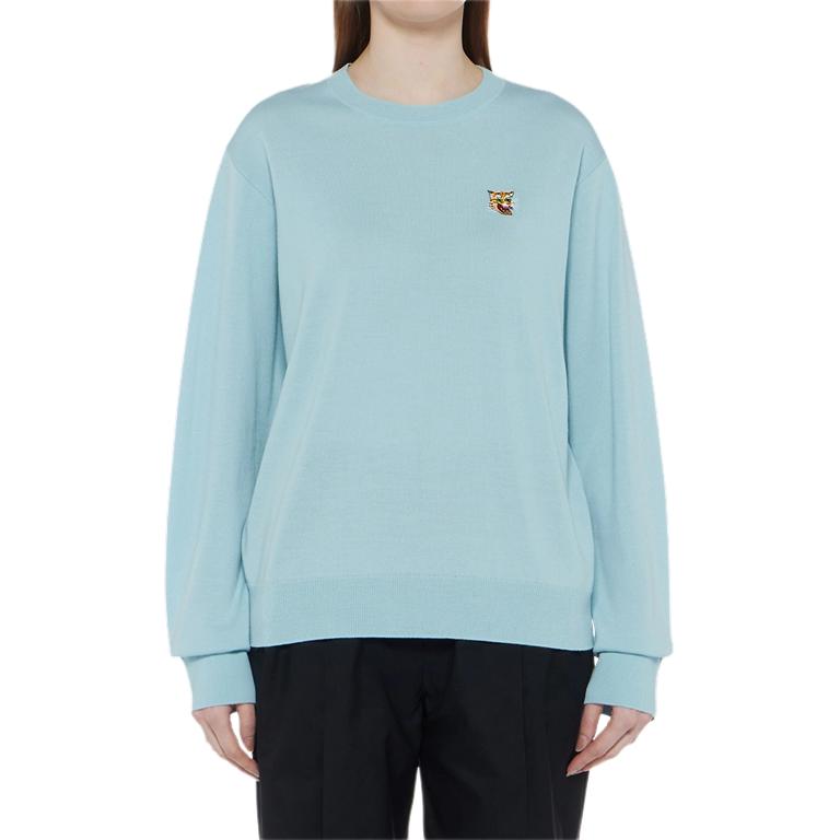 ONITSUKA TIGER Knit Top Series Round Neck Fashion Casual Long Sleeve Sweater Unisex Sweater Light-Blue 2183B468-400