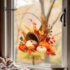 Static Window Clings for Thanksgiving Harvest Themed Sticker, Decorative Non Adhesive Cling, Removable Holiday Glass Stickers Watercolor Decals