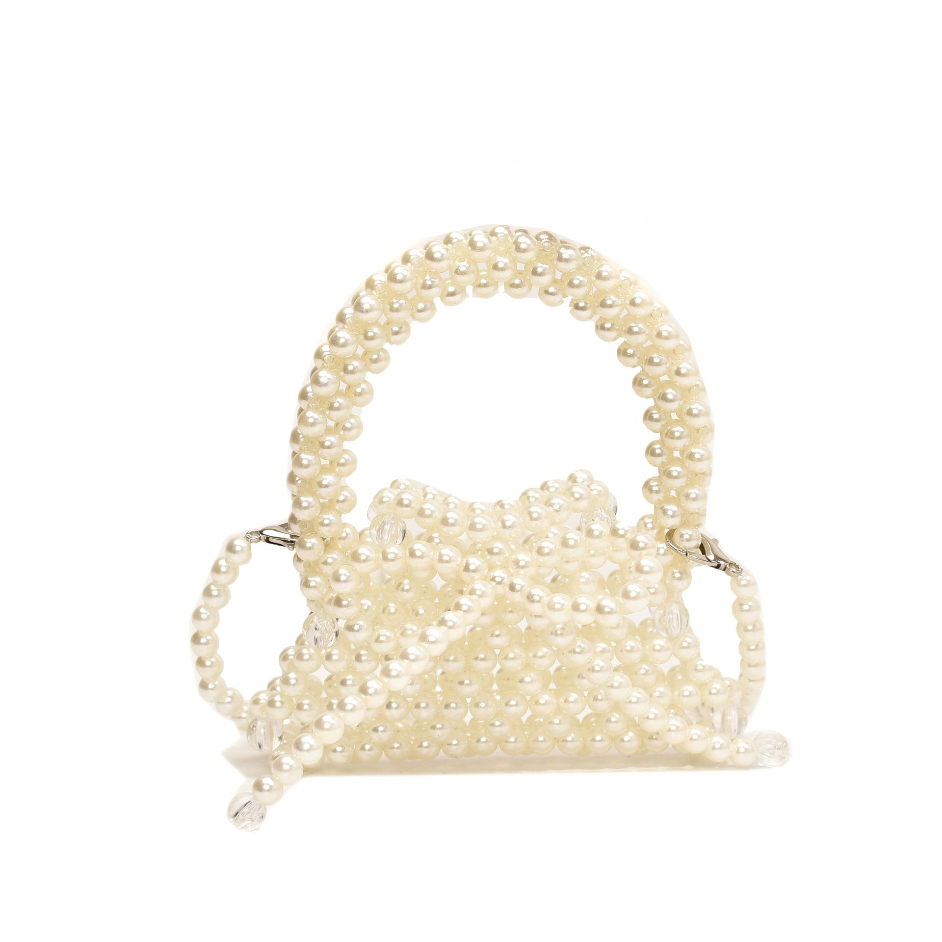 

Casual cute imitation pearl bow hollow women s earphones change bag summer new women s shoulder messenger bag белый