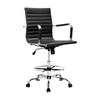Office Chairs Artiss Office Chair Veer Drafting Stool Mesh Chairs Armrest Standing Desk Black