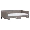 Vidaxl Sofa Rozsuwana Z Materacami, Kolor Taupe, 100X200 Cm, Tkanina
