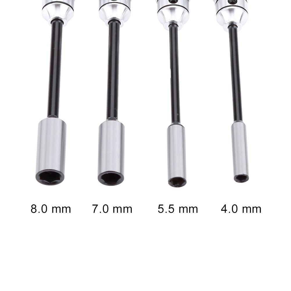 Hex Wrench Hex Socket Nut Precision Nut Driver Nut Model Hex Socket Driver Hex Socket Nut Key Socket Precision Hex Nut Driver for RC Model Airplane