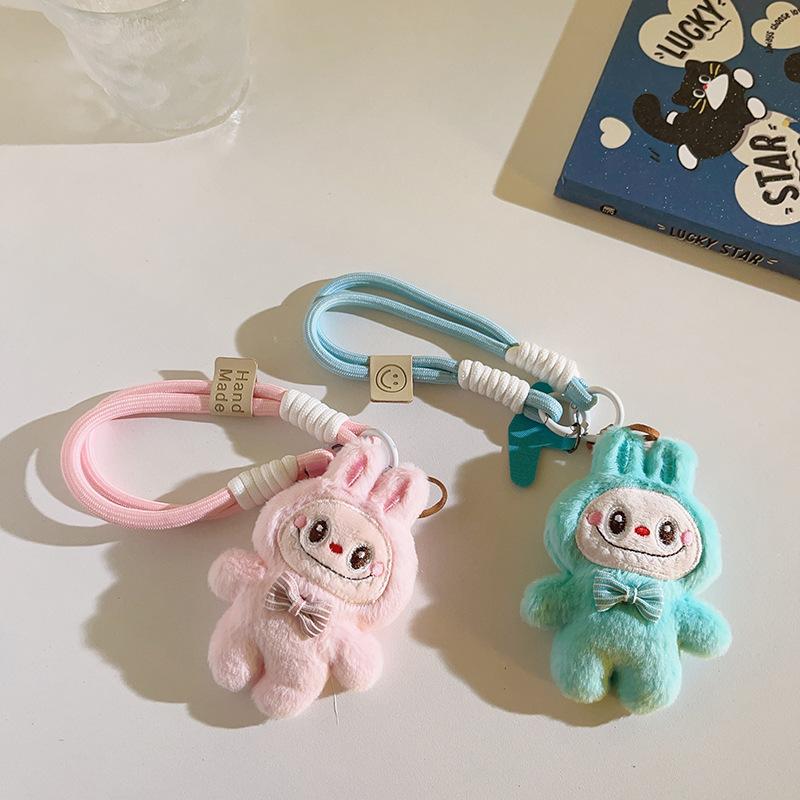 Kawaii Labbubu Phone Strap Long Single Shoulder Cell Phone Lanyard  With Pendant Adjustable Phone Leash  Anti Loss Rope