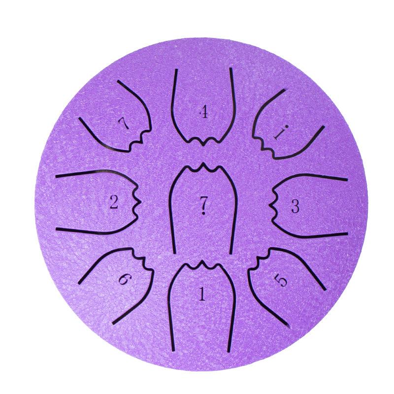 Steel Tongue Drum 4 Inches 9 Notes Waterproof Meditation Rain Chime Ethereal Hand Pan for Meditation Yoga Musical Education
