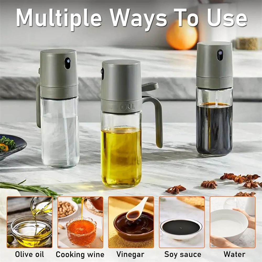 Oil Sprayer for Cooking, 250 Ml Oil Spray Bottle and Oil Brush Kitchen, Oil Sprayer, Spray Bottle Oil Kitchen for Hot Air Fryer