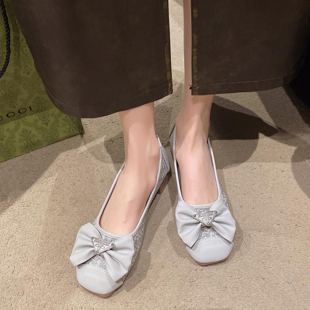 French gentle women's shoes spring and autumn soft soles fairy style celebrity temperament evening Mary Jane shoes Doudou shoes women's single shoes
