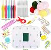Beginner's 58-Piece Crochet Starter Kit - Complete Set with Portable Wool Knitting Tools