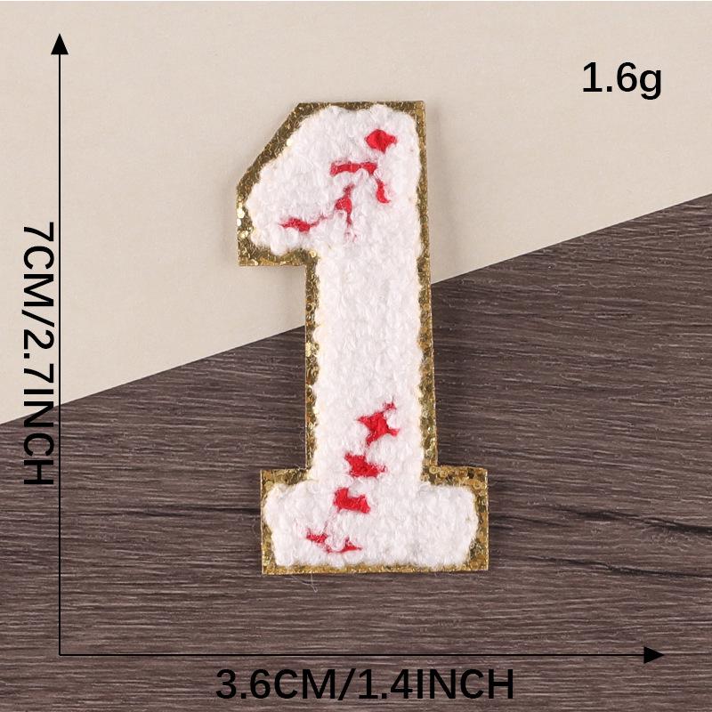 Gold Edge Chenille Smiley Face Embroidered Patch Badge