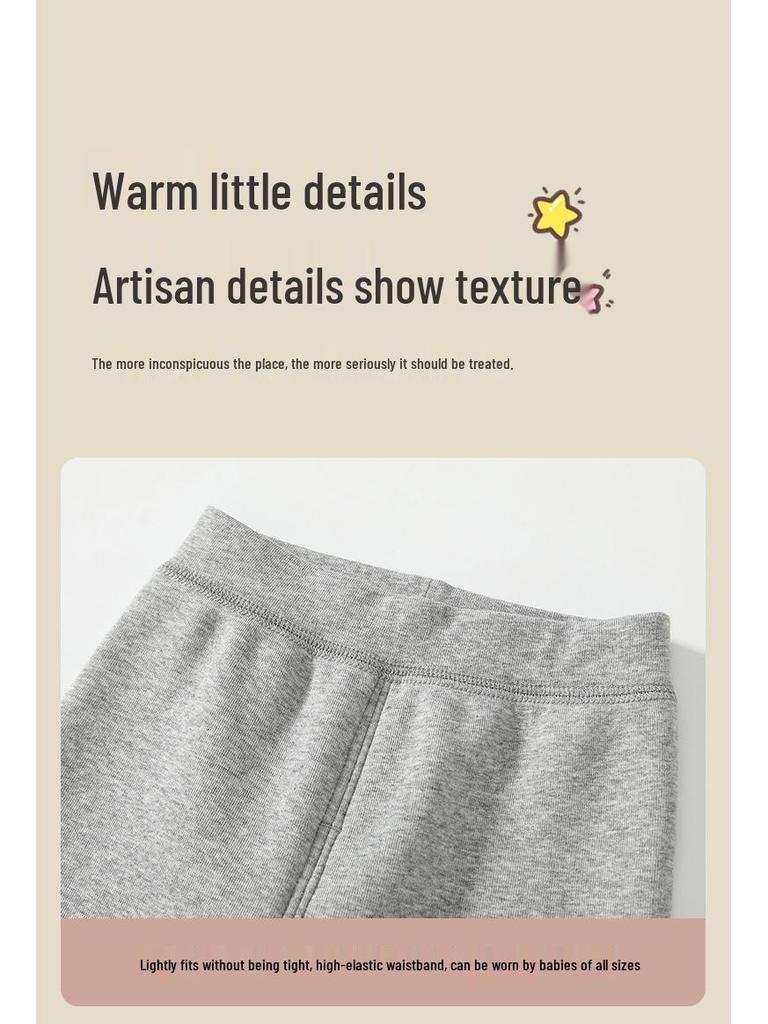 Girls' Fleece-Lined Thick Winter Leggings with Scrunch Socks - 2025 Warm Fashion Style