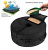 Portable Outdoor Umbrella Base Sandbag - Round & Stabilizing Tent Weight