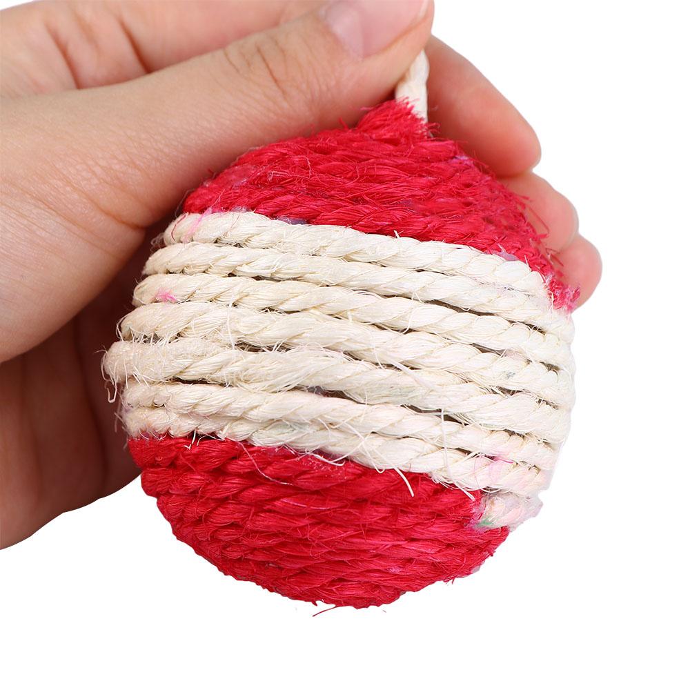 Scratching Cat Interactive Toys Playing Sisal Molar Ball Chew Ball Cat Scratching Ball Cat Balls